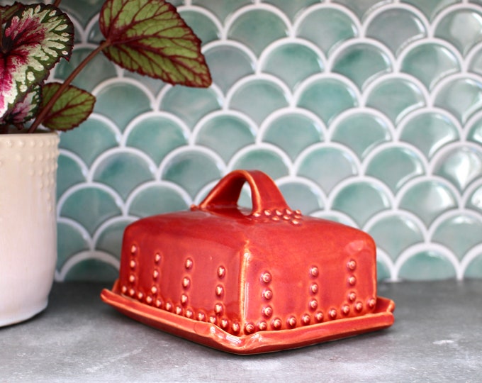 European Butter Dish With Lid and Handle Modern Farmhouse Etsy