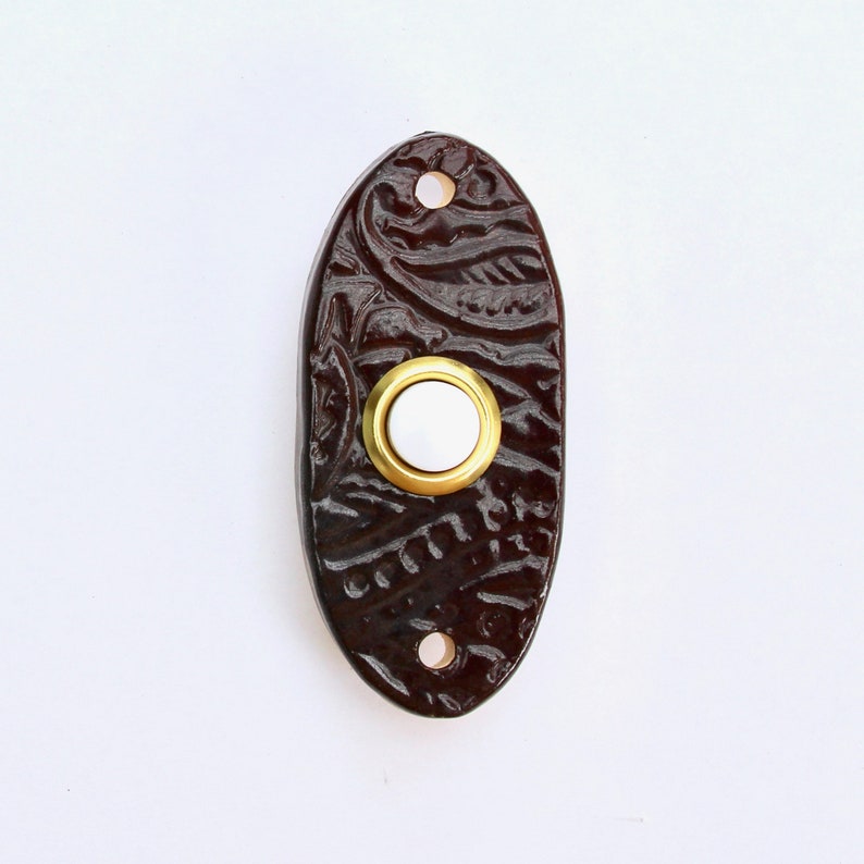 Small Oval Doorbell Tile Plate Cover With Standard Button Etsy