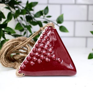 Triangle Hanging Planter Small Air Plant Holder Geometric Pot with Dots Design Modern Home Decor READY TO SHIP image 8