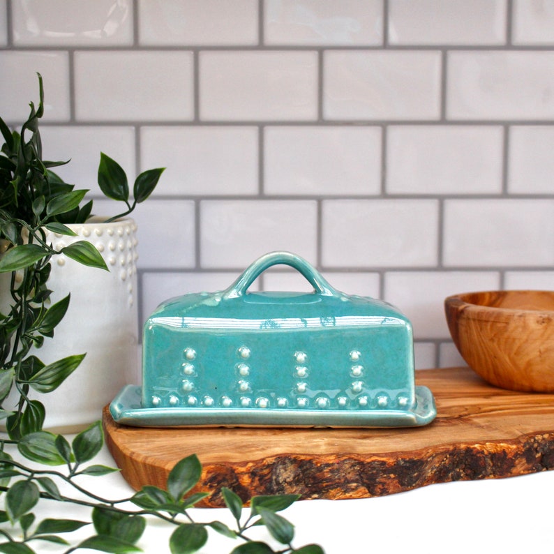 Butter Dish With Lid Covered With Handle Handmade Pottery Etsy
