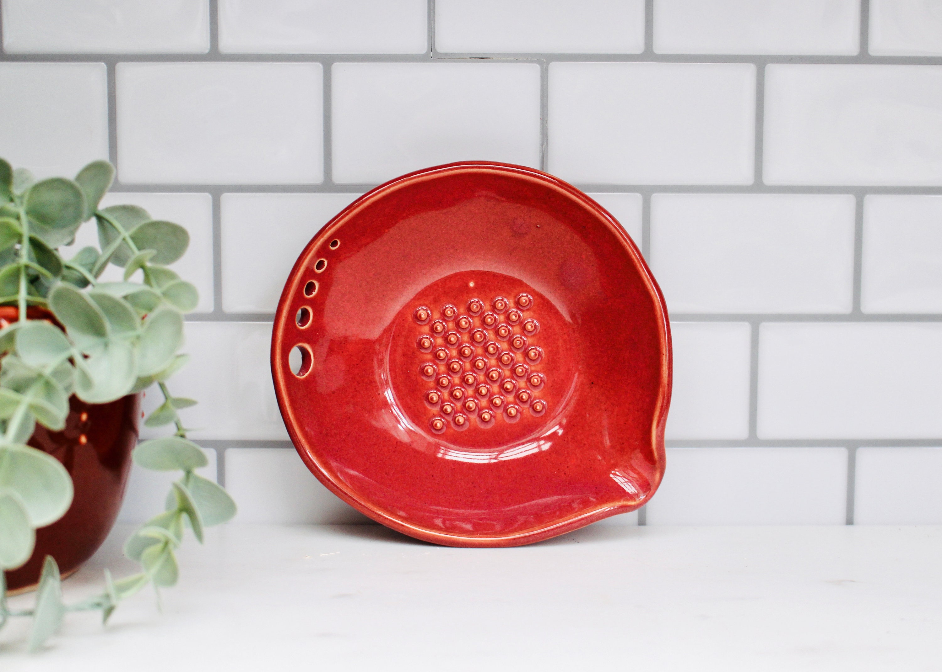 Herb & Garlic Bowl Garlic Grater and Herb Stripper in One Etsy UK