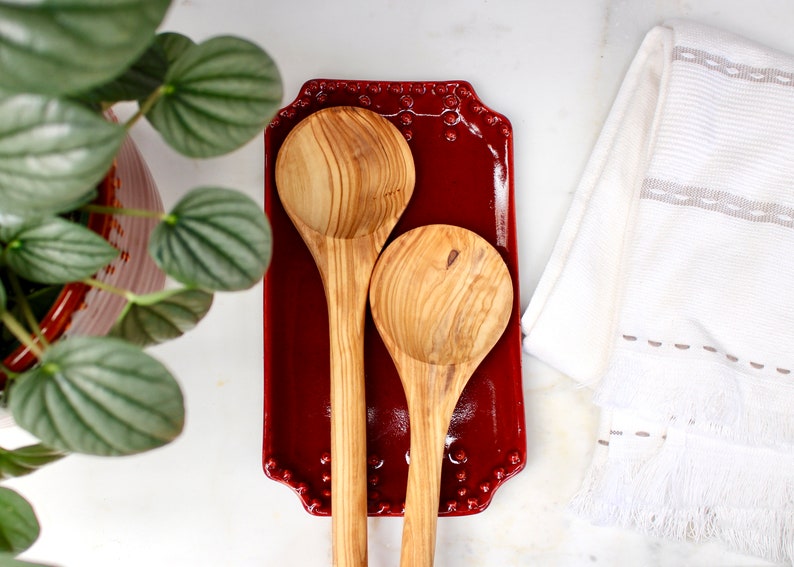 Large Spoon Rest Ceramic Soap Dish Jewelry Tray Rustic Etsy