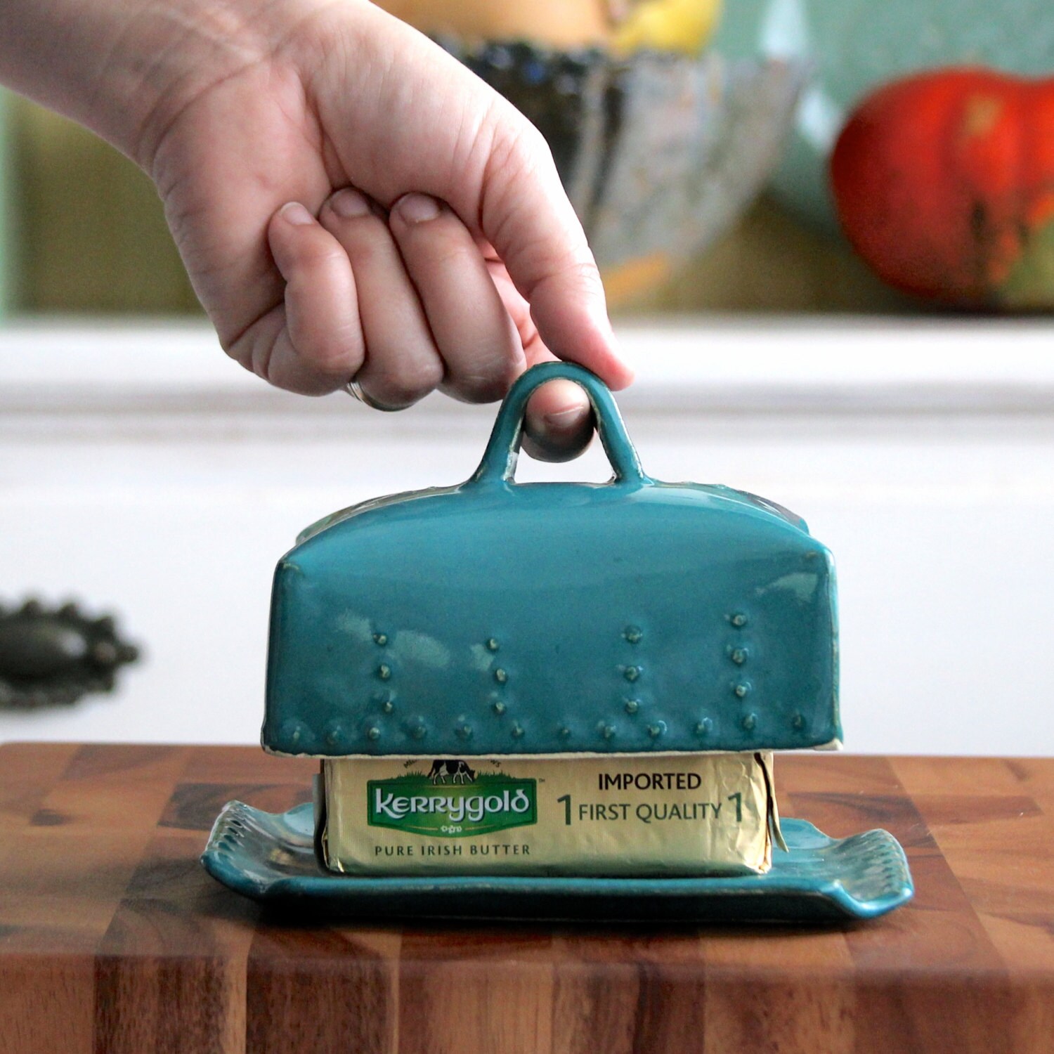 European Butter Dish with Lid and Handle 16 Custom Color Etsy