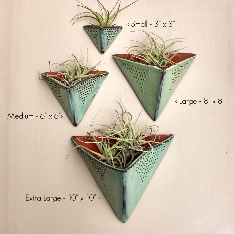 Triangle Wall Planter Air Plant Holder Geometric Pot with Etsy