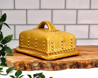 Europäische Butterdose mit Deckel und Griff - Moderne Bauernhausküche - VERSANDFERTIG
