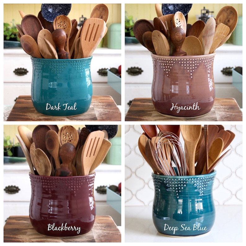 Back Bay Pottery Utensil Holder - Thumbnail 3