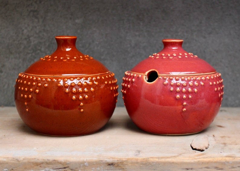 Ceramic Lidded Jar 10 Oz. Canister 16 Color Choices Etsy