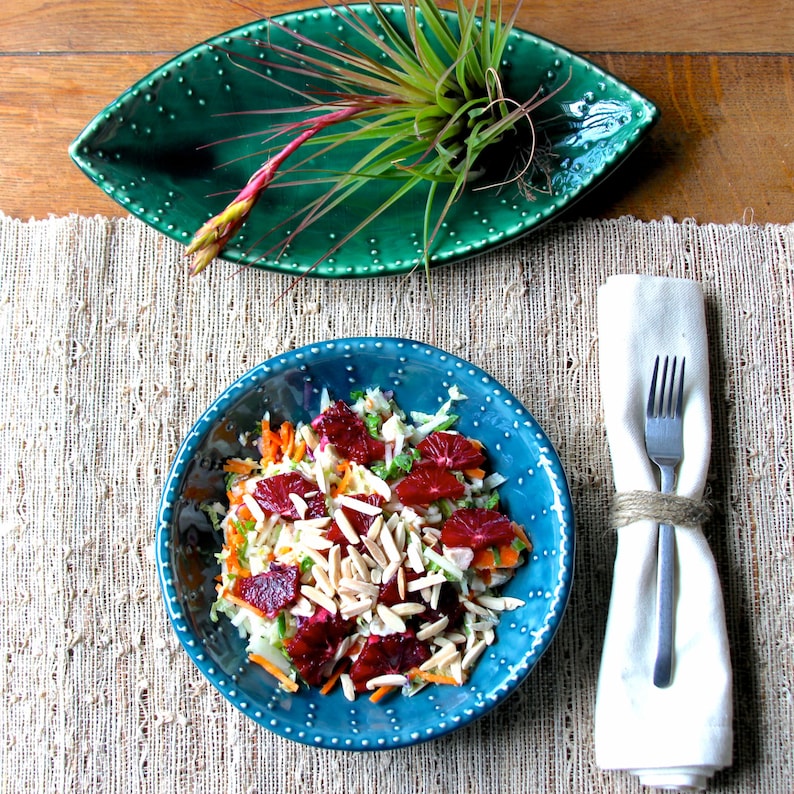 Pasta Bowl Everyday Bowl Modern French Country Dinnerware 16 Color Choices MADE TO ORDER Deep Sea Blue