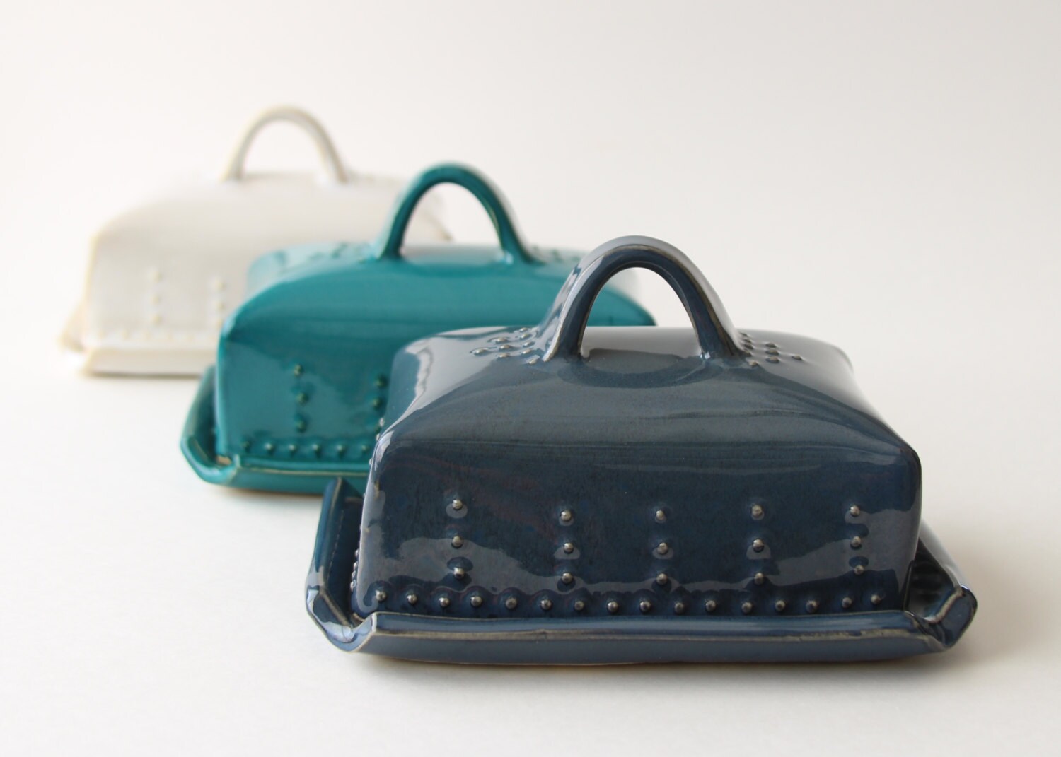 European Butter Dish with Lid and Handle 16 Custom Color Etsy