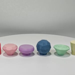 Schubladengriff Kommode Schrankgriffe modern Schrank Knopf upcycle replacement Unikat drawers pulls furniture knobs Ikea Hacks Griffe 3d pla