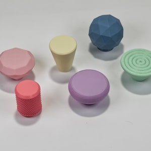 Möbelgriff Schublade im Pastell-Design – moderner Knauf für Kommode & Schrank, Motiv wählbar