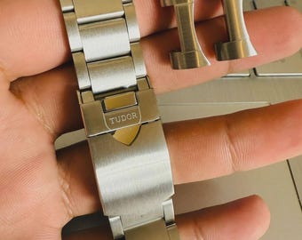 Correa Tudor original de 22 mm con asas curvas y brazalete de acero inoxidable para Tudor Heritage Black Bay 79230 79730