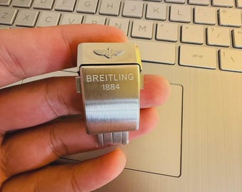 20mm Breitling Silver Brushed Deployment Clasp For Breitling Watch Band Strap