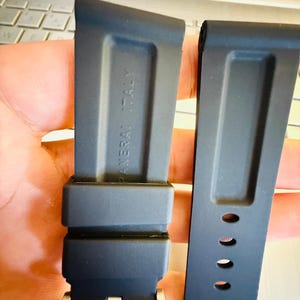 24mm Officine Panerai Watch Strap Pam Black Silicone / Rubber image 4