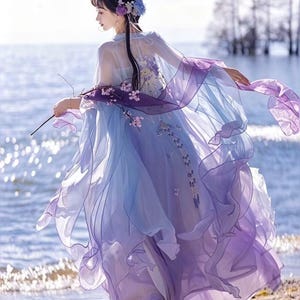 asian embroidered dress Embroidered Cheongsam Dress, Plus Size Asian Fashion