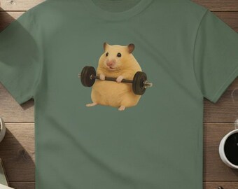 Hamster T-Shirt Gymbro Hamster Cute Hamster Lifting Weights Gift for him