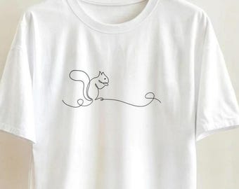 Cute Squirrel T-Shirt Perfect Gift for Animal Lovers Gift for Her Wildlife Top cute Animal Shirt Outdoor Fashion