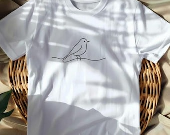 Cute Bird T-Shirt Gift for Her Bird Lover Gift Bird Shirt Nature Lover Shirt Nature Shirt Womans Shirt