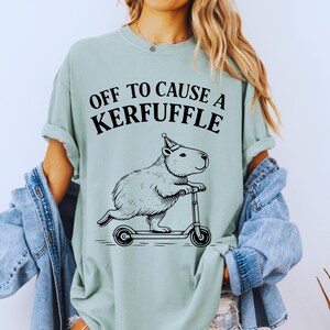Off To Cause A Kerfuffle Shirt Png, Funny Groundhog Scooter Png, Animal Mental Health Adult Humor Sarcastic Png image 5