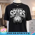 San Antonio Spurs PNG, Vintage Basketball Shirt Design, Retro NBA Streetwear Graphic, Oversized Tee Print, DTF Transfer Png