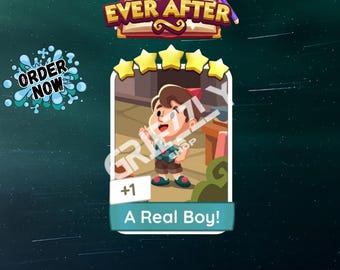 ¡Un niño de verdad! - Monopoly Go - Tarjeta/Pegatinas de 5 estrellas