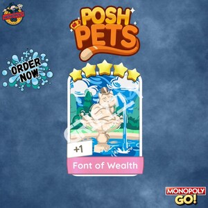 Font of Wealth - Monopoly Go - 5 Star Card/Stickers