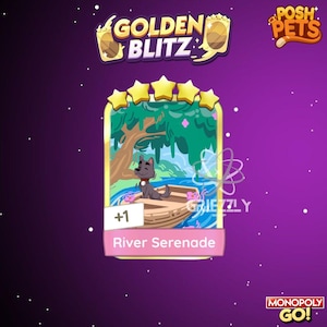 River Serenade - Monopoly Go - Golden Blitz - 5 Star Card/Stickers