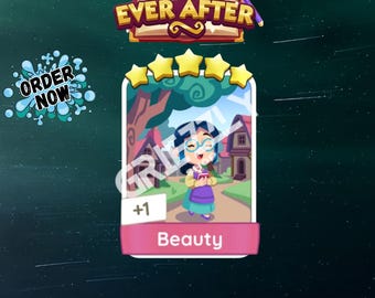 Belleza - Monopoly Go - Tarjeta/Pegatinas de 5 estrellas