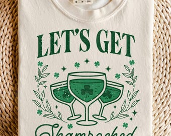 Comfort Colors® Let's Get Shamrocked Party Shirt, Irish Party Tee, Trendy Irish Holiday Tee, St Paddy Shirt, Womens Irish Shirt