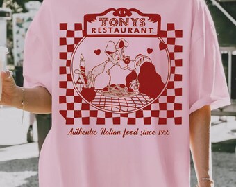T-shirt avec spaghetti rétro Disney Lady Tramp Comfort Colors®, chemise Lovers, sweat-shirt croisière 2026 Disney