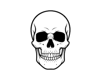 Skull SVG PNG, Skeleton Face Cut File for Cricut, Silhouette,( Digital Download )
