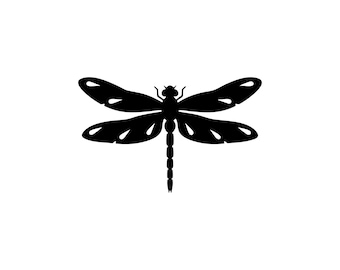 Dragonfly SVG , Minimalist Insect Silhouette, Garden Bug ( Digital Download )