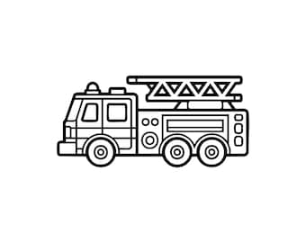 Fire Truck Icon Svg Png: Cut Ready Digital Design For T-Shirts