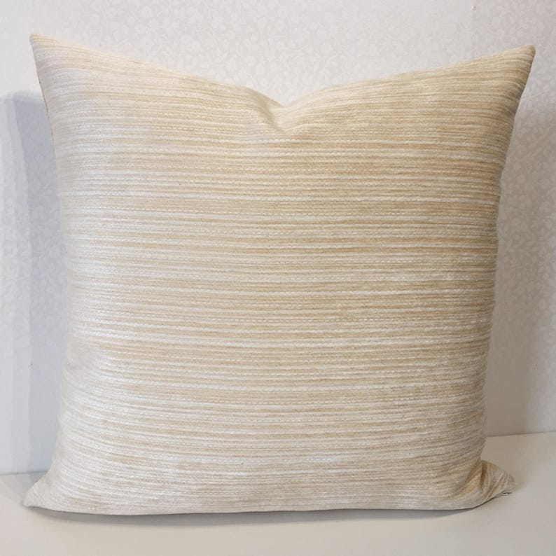 Ivory velvet pillow Plain cushion cover Designer fabric CREAM Etsy
