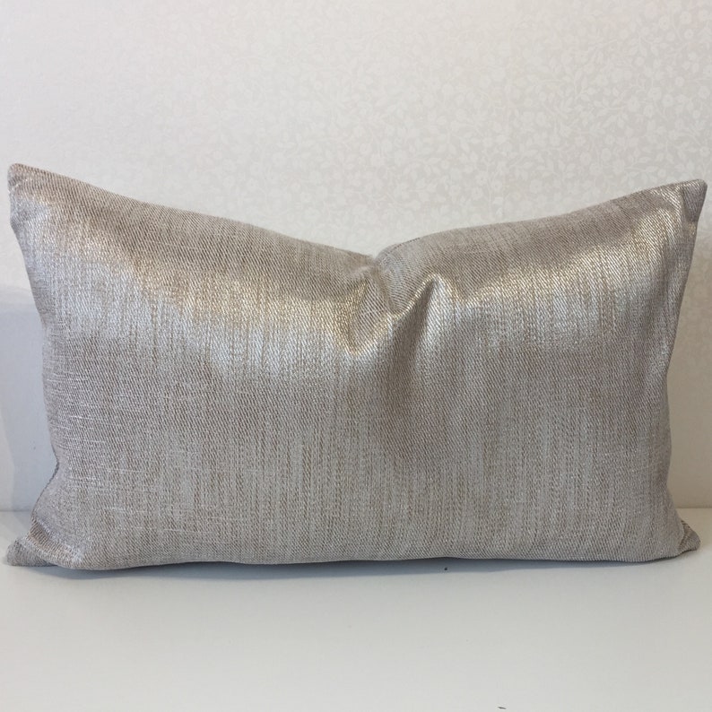 Rectangle Pillow Gold Pillow Cover Beige Cushion Cover Etsy