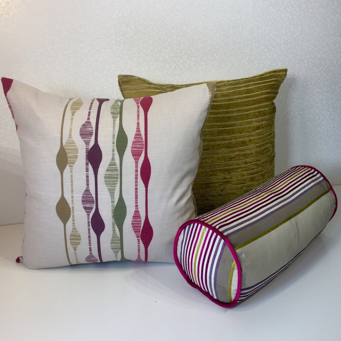 PINK silk bolster pillow covers BOLSTER neck rolls Osborne and Etsy