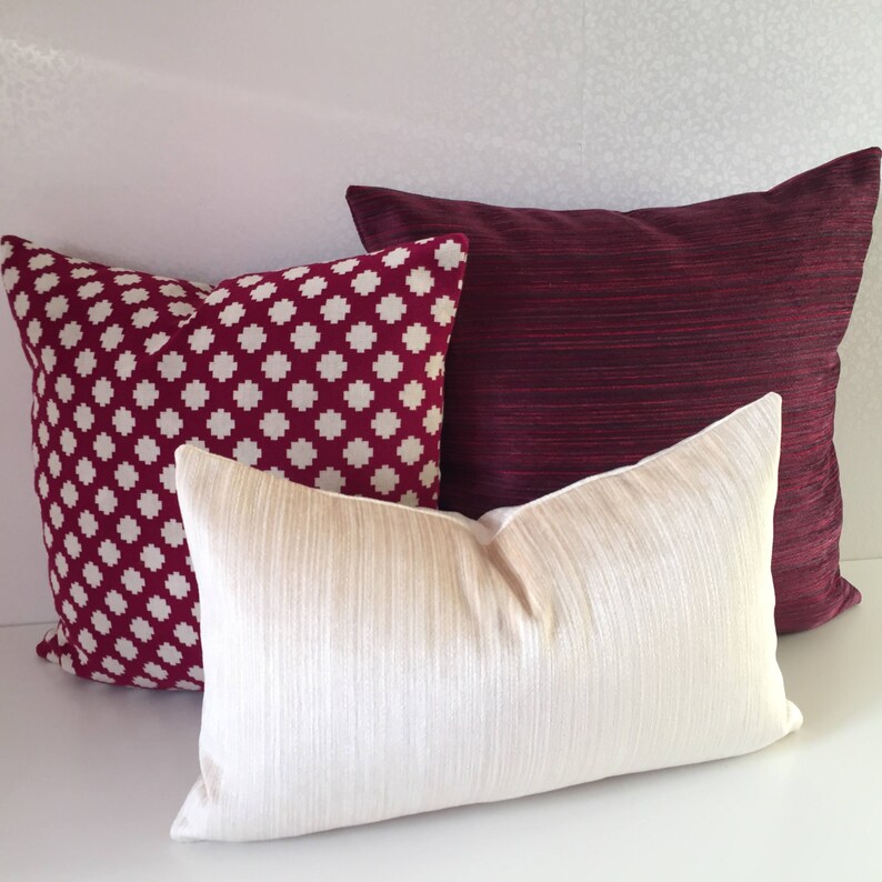 Ivory velvet pillow LUMBER pillow cover Designer fabric Oblong Etsy