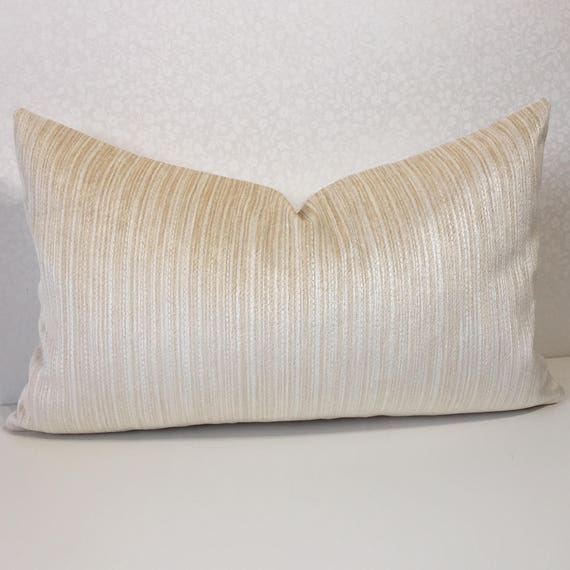 Ivory Velvet Pillow Lumber Pillow Cover Designer Fabric Oblong Etsy
