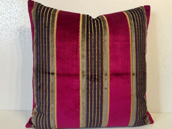 Pink And Red 16/"Chenille Cushion Cover Also Filled Cushions