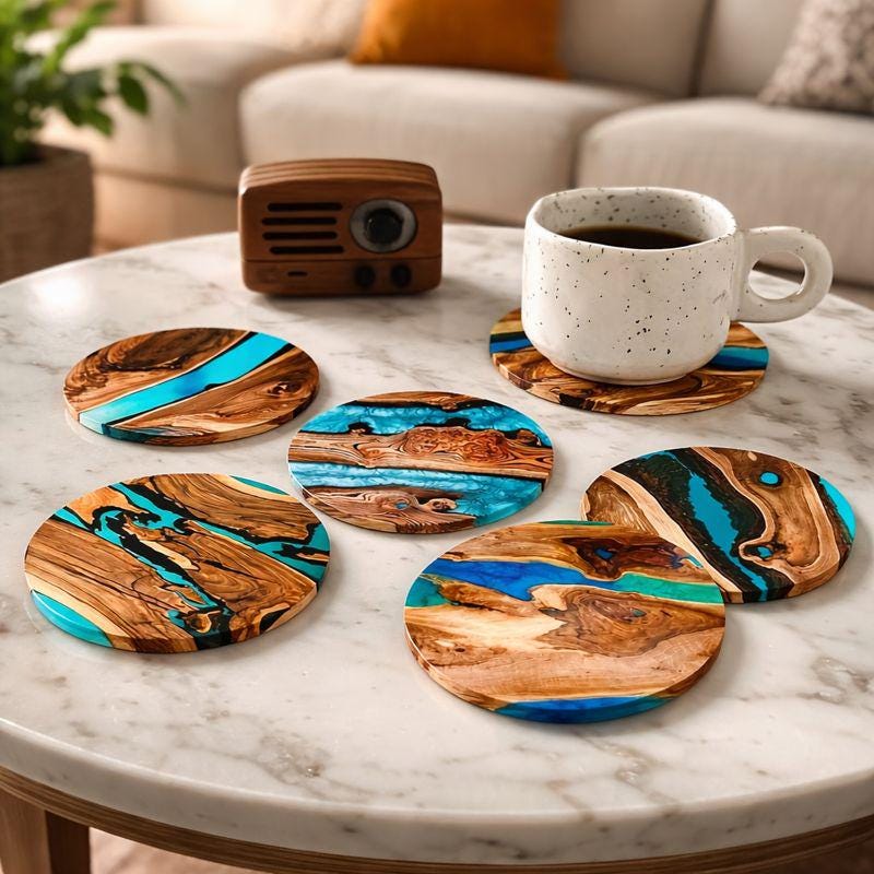 Set 8 Sottobicchieri Assorbenti Newk Sottobicchieri Per Bevande, Set Di 8 Sottobicchieri Sottobicchieri Diametro 10.9 Cm