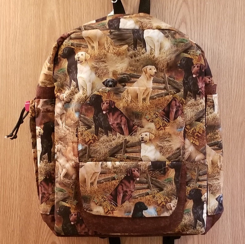 CHRISTMAS SALE First Grade Backpack with Lab Dogs