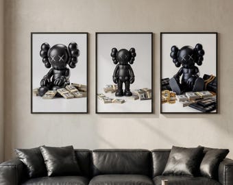 Impression d'art KAWS Money, art Hypebeast (téléchargement numérique)
