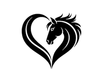 Silueta ecuestre para amantes de los caballos, SVG, archivo de corte, clipart de animales de granja (descarga digital)