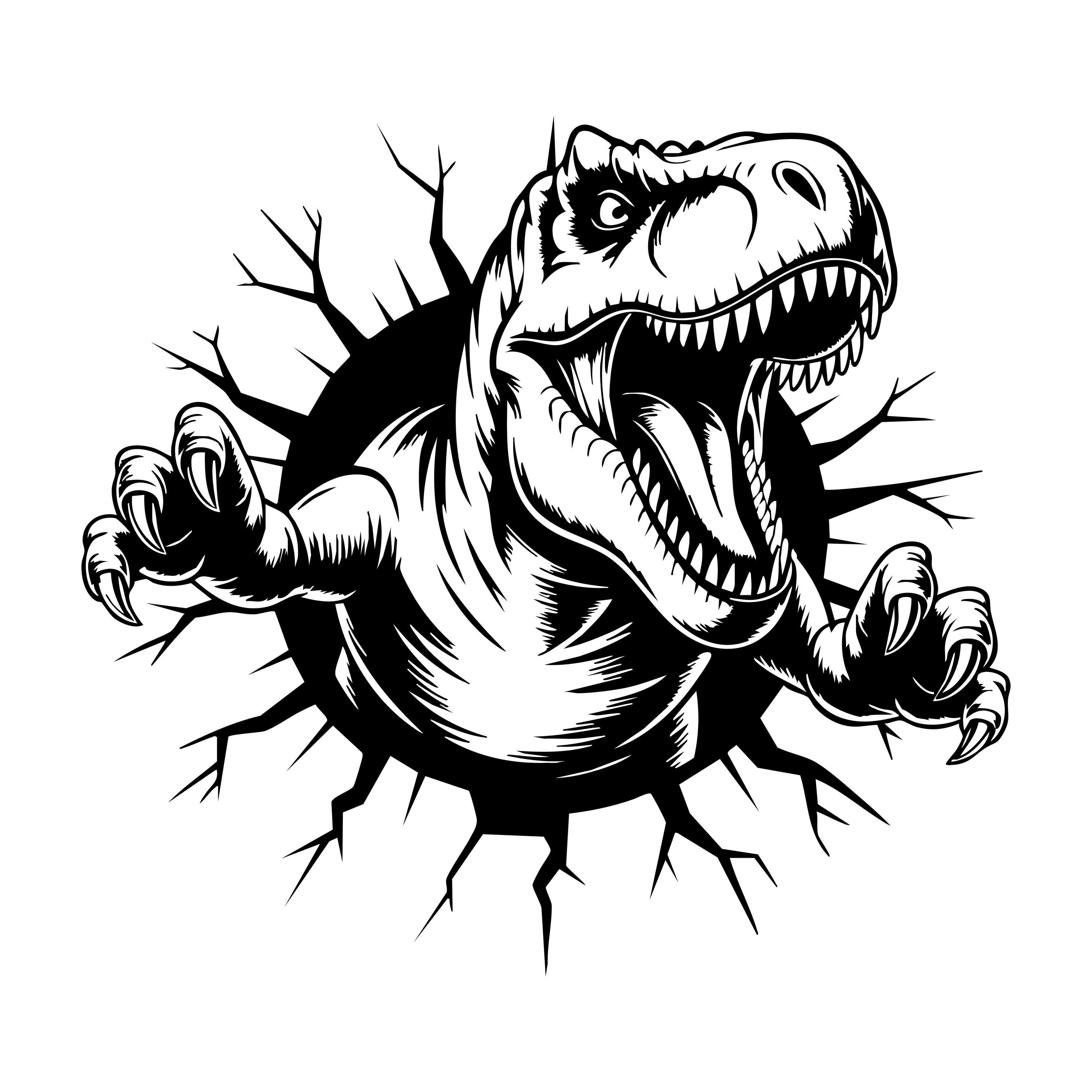 T rex line art - Etsy 日本