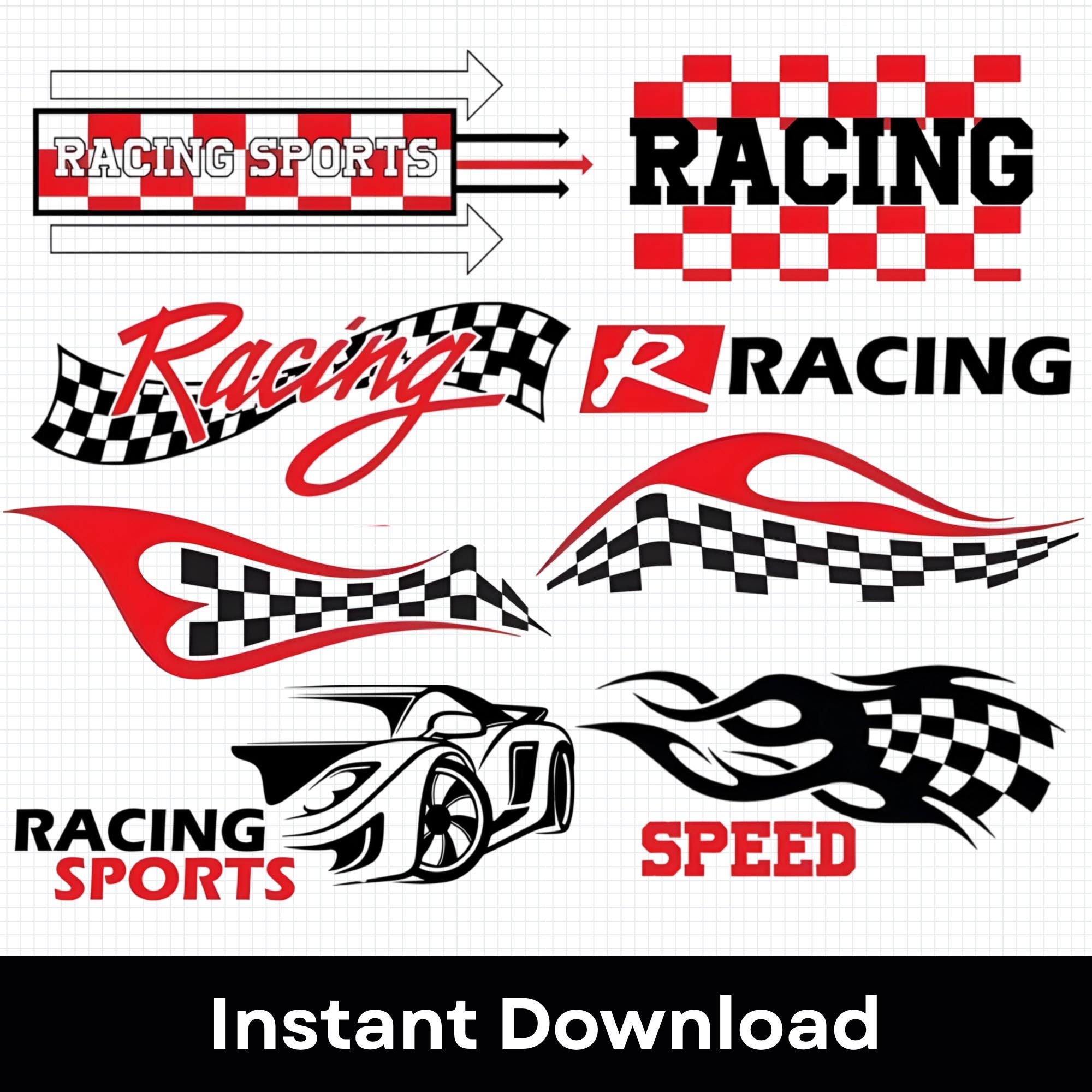 Etsy Racing Designs Racing Graphics Svg Png Bundle, Motorsport Clipart Set, Race Car ...