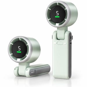 Bärbar handhållen turbofläkt | USB-laddningsbar minifläkt | Hopfällbar personlig kylfläkt med 5 hastigheter | Resefläkt för skrivbord