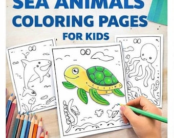 Kolorowanki ze zwierzętami morskimi dla dzieci | Zwierzęta oceaniczne do druku (PDF)