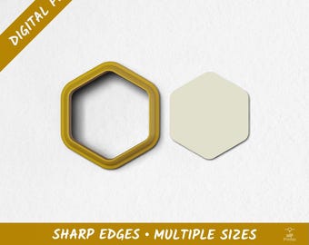 Hexagon Rounded Polymer Clay Cutter | Digital STL Files | 10 Sizes