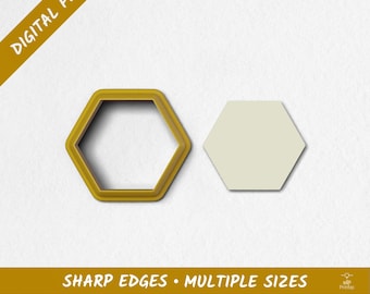 Hexagon Polymer Clay Cutter | Digital STL Files | 10 Sizes