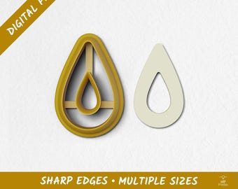 Donut Teardrop Polymer Clay Cutter | Digital STL Files | 10 Sizes